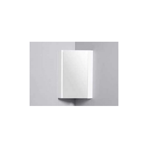 Mobiletto angolare da bagno con specchio - 31x31 cm - Bianco crema|Rue du Bain