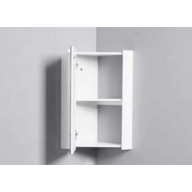 Mobiletto angolare da bagno con specchio - 31x31 cm - Bianco crema|Rue du Bain 2