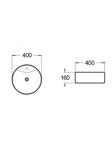 Vasque à Poser Ronde - Céramique Beige Mat - 40 cm - Star | Rue du Bain