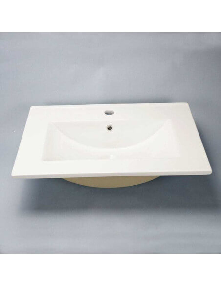 Vaso da incasso in ceramica bianca - 61x47 cm - Città