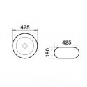 Ceramic round laying basin Ove