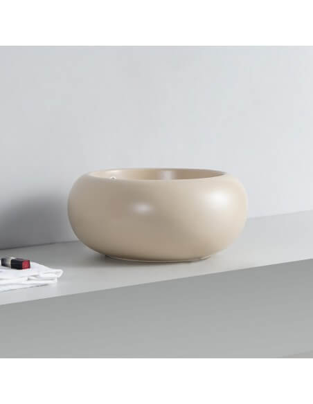 Ceramic round laying basin Ove