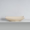 Rectangular Poser Vasque - Beige Mat Ceramic - 58x39 cm - Wing