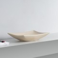 Rectangular Poser Vasque - Cerámica de la matriz beige - 58x39 cm - Ala