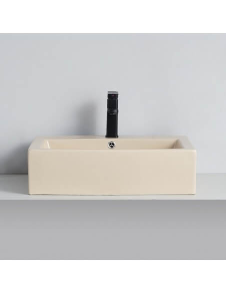 Lavabo con tapices de cerámica de playa Square Beige