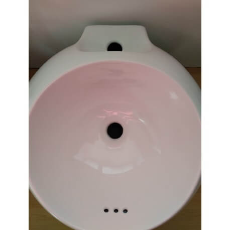 Totem Vasque con Poser Alto - Cerámica Blanca - 50 cm - Ove