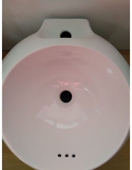 Totem Vasque con Poser Alto - Cerámica Blanca - 50 cm - Ove