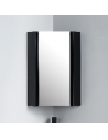 Bathroom Angle Mirror Cabinet - Black - 31x31 cm - Dark