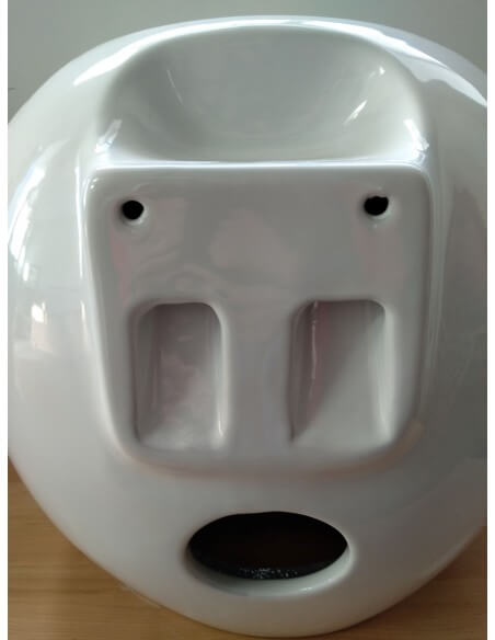 Totem Vasque con alto Poser - Ceramica Bianca - 50 cm - Ove