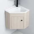 Mobile lavabo angolare per bagno - Rovere grigio - Scandinavo |Via del bagno