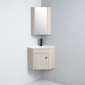 Armadio bagno maniglia - Specchio angolo - rovere grigio - Scandinavia