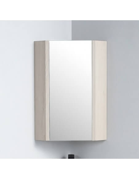 Bathroom Angle Mirror - Grey Oak - Scandinavia