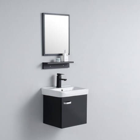 Small bathroom hand wash cabinet - Black - Daily