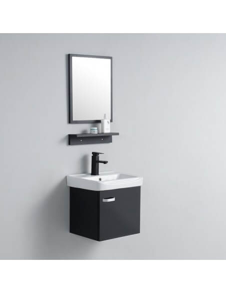 Small bathroom hand wash cabinet - Black - Daily