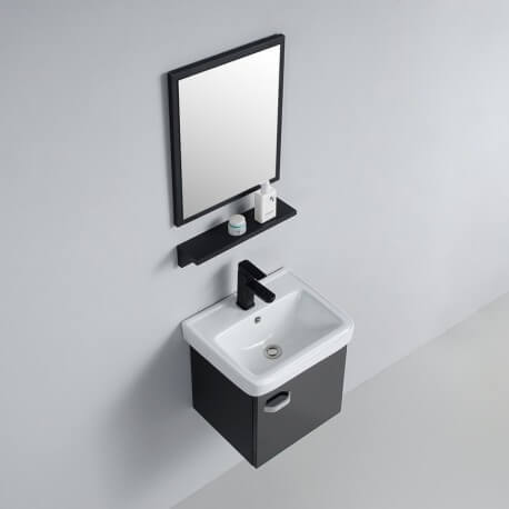 Small bathroom hand wash cabinet - Black - Daily