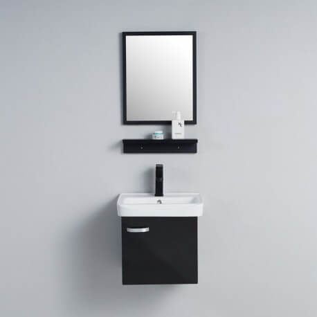 Small bathroom hand wash cabinet - Black - Daily