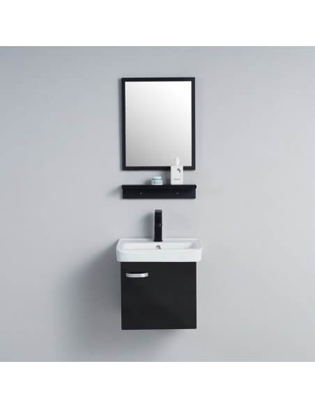 Small bathroom hand wash cabinet - Black - Daily