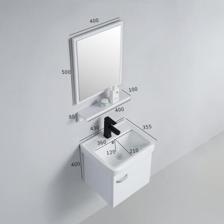 Cuarto de baño pequeño gabinete de lavado de mano - blanco - diario