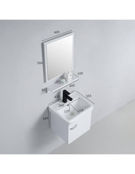 Cuarto de baño pequeño gabinete de lavado de mano - blanco - diario
