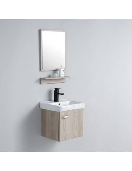 Petit Meuble lave mains de salle de bain - Chêne gris - Daily | Rue du Bain