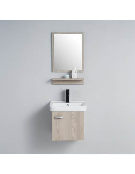 Petit Meuble lave mains de salle de bain - Chêne gris - Daily | Rue du Bain