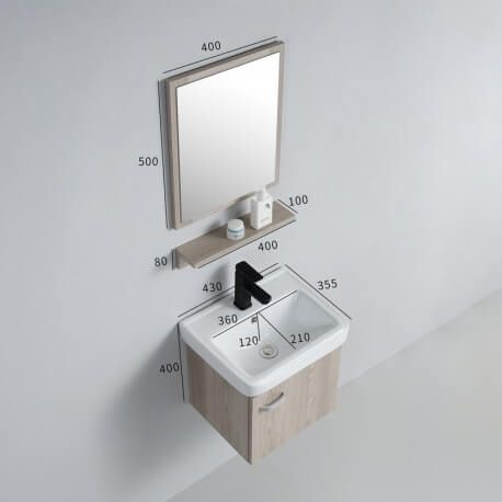 Petit Meuble lave mains de salle de bain - Chêne gris - Daily | Rue du Bain