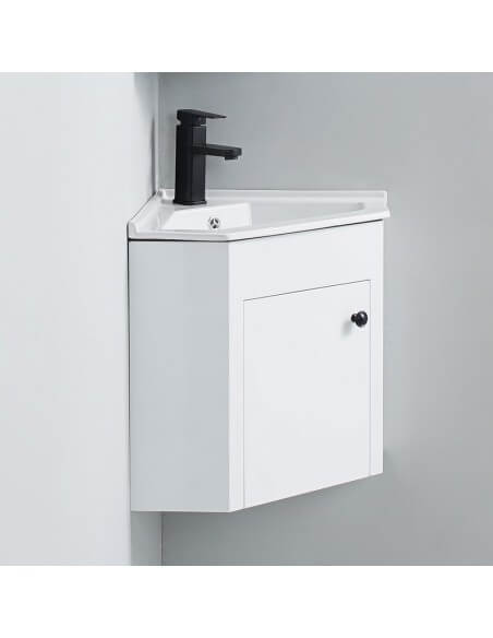 Cuarto de baño de esquina - Blanco