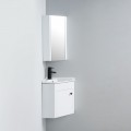 Meuble Miroir d'angle de salle de bain - Blanc - Lave main - City | Rue Du Bain