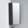 Black bathroom corner mirror cabinet