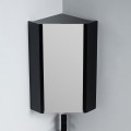Black bathroom corner mirror cabinet