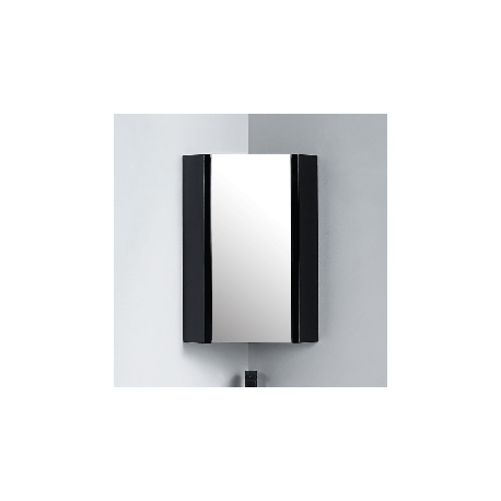 Black bathroom corner mirror cabinet