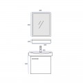 Small bathroom hand wash cabinet - Black - Daily