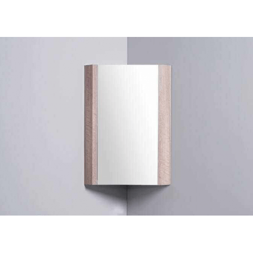 Armadio angolare con specchio da bagno - 31x31 cm - Legno