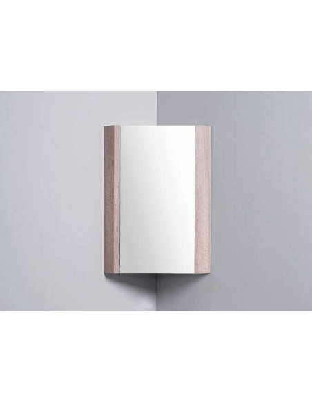 Armadio angolare con specchio da bagno - 31x31 cm - Legno