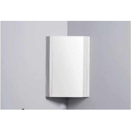 Armadio angolo con specchio bagno - 31x31 cm - filo bianco