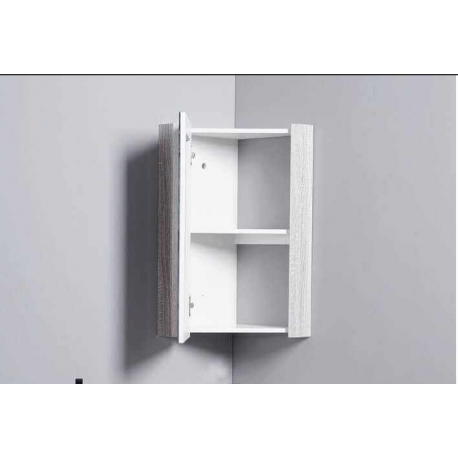 Armoire d'Angle avec Miroir de Salle de Bain - 31x31 cm - Fil Blanchi| Rue du Bain