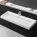 Lavabo appeso bianco opaco composito Urban