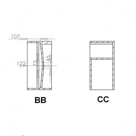 Lavabo Suspended Rectangular - Composite White Mat - 80x40 cm - Composite