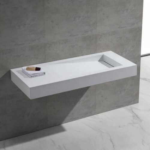 Washbasin Sospended composito bianco opaco - Feel