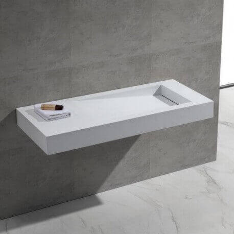 Washbasin Sospended composito bianco opaco - Feel