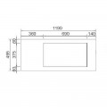 Washbasin Suspended composite white matte - Feel