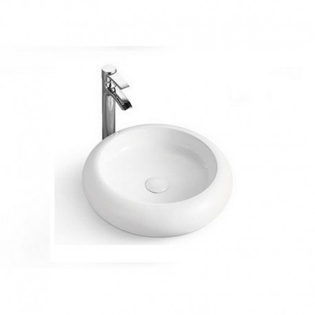 Vasque à Poser Ronde - Céramique Blanche - 46 cm - Galaxie