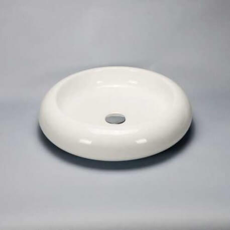 Round Poser Vasque - White Ceramic - 46 cm - Galaxy