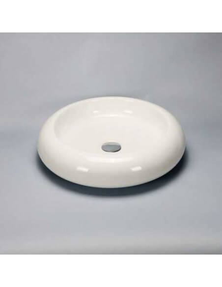 Round Poser Vasque - White Ceramic - 46 cm - Galaxy