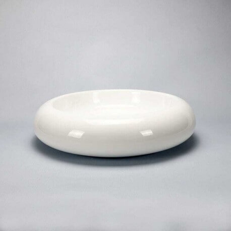 Round Poser Vasque - White Ceramic - 46 cm - Galaxy