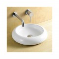 Round Poser Vasque - White Ceramic - 46 cm - Galaxy