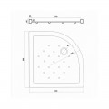 Round Quart Shower Receiver 90x90 cm Ceramic - Ankara