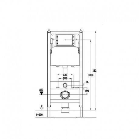 Supporto WC universale - 50x112,5 cm - Duo | Rue du Bain
