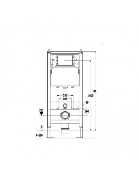Universal WC support frame - 50x112.5 cm - Duo | Rue du Bain