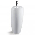 Totem de mano de lavado Ronda - Outlet - Blanco de cerámica - 39x85 cm - Ove
